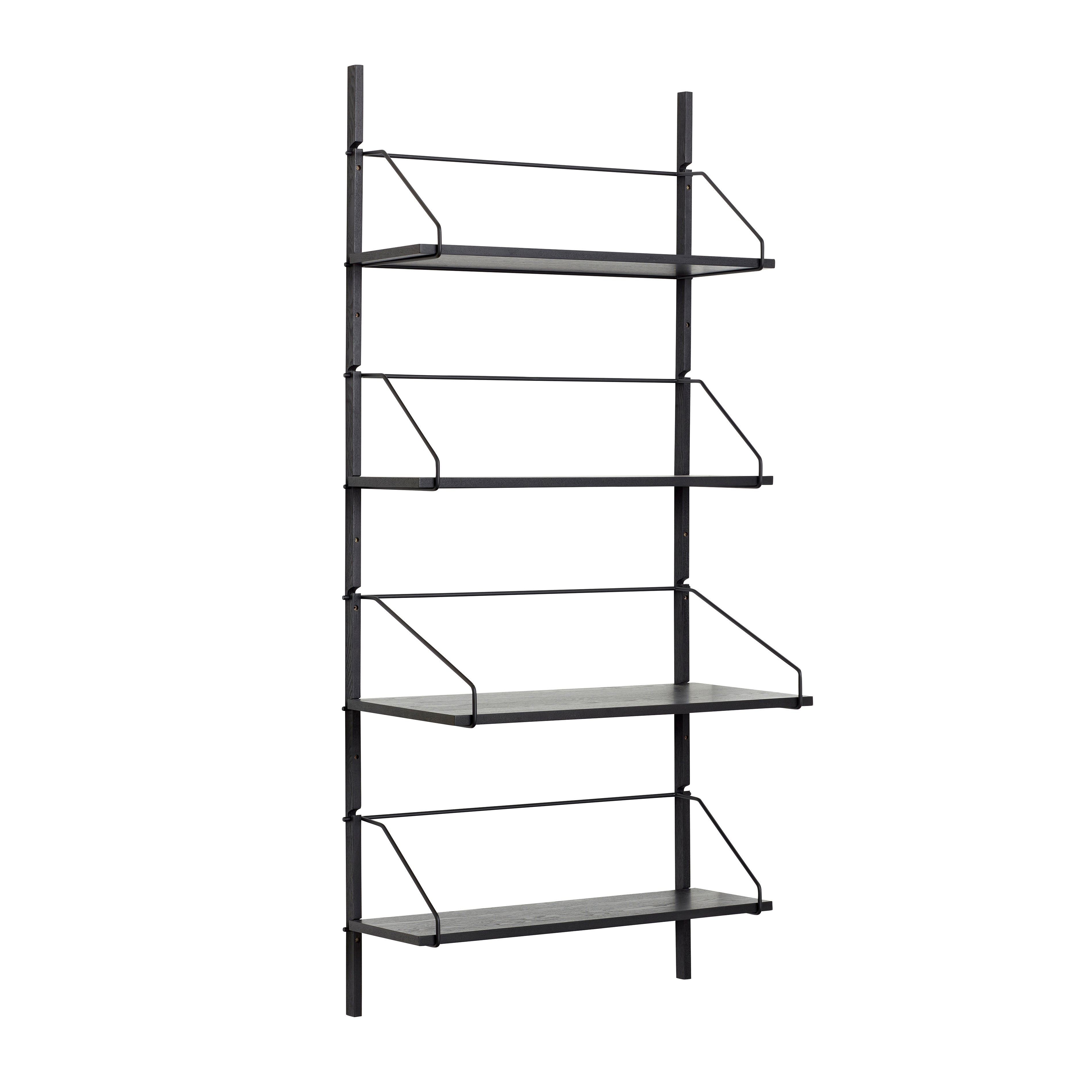 Hübsch Norm Wall Rack 4 Regale schwarz