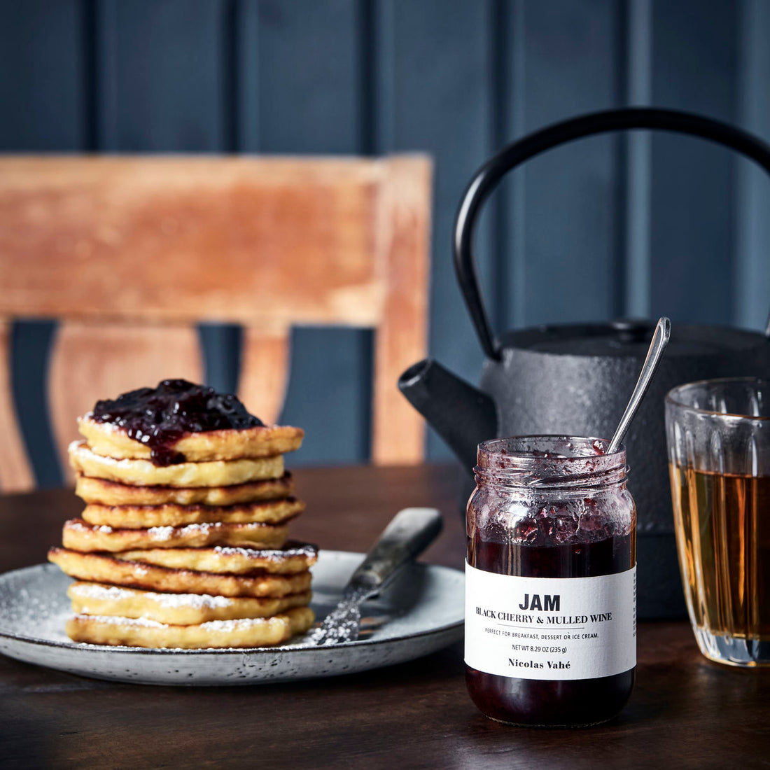 Marmelade, schwarzer Kirsche und Glühwein