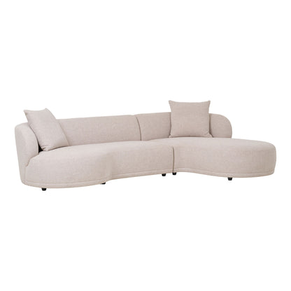 Sofa mit 2 Kissen, rechts -Wing, Natur, HN1295