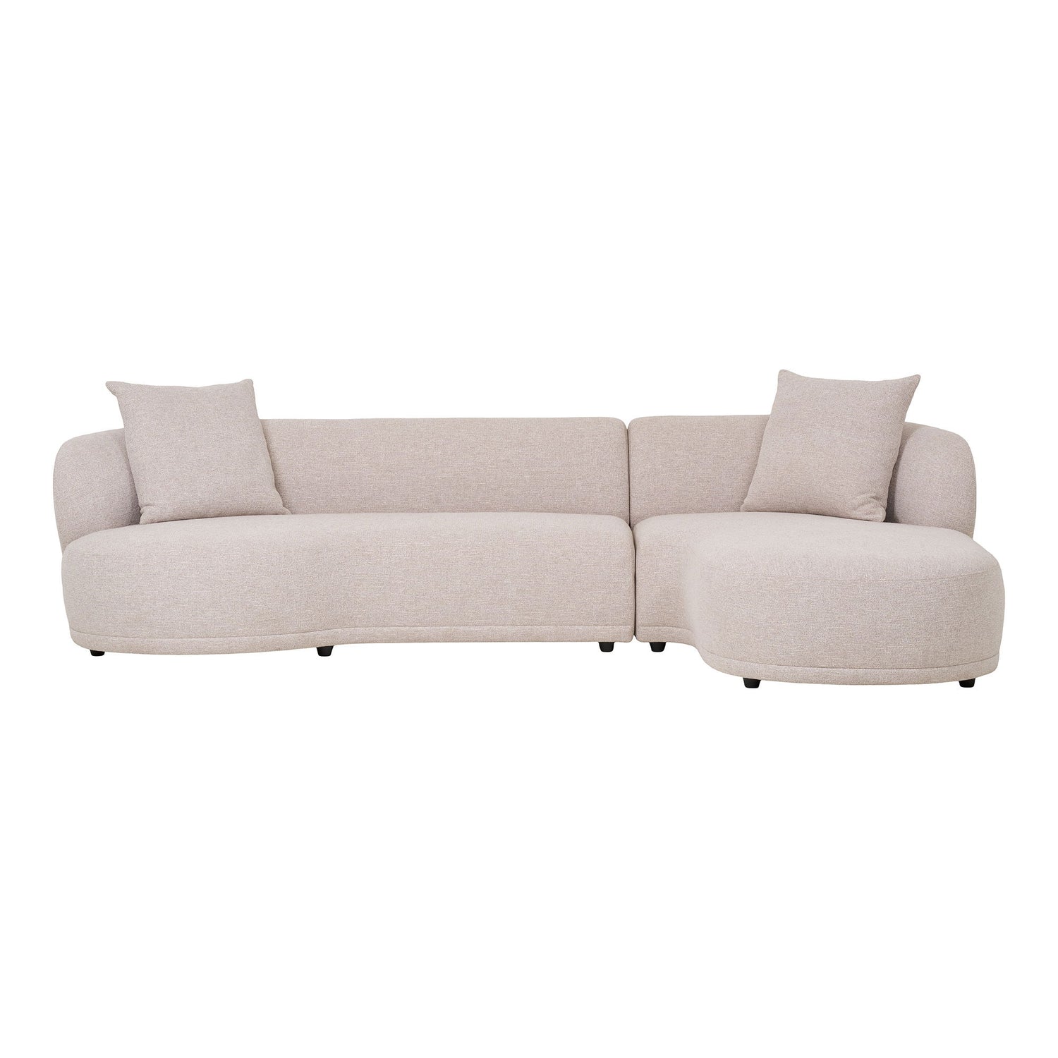 Sofa mit 2 Kissen, rechts -Wing, Natur, HN1295