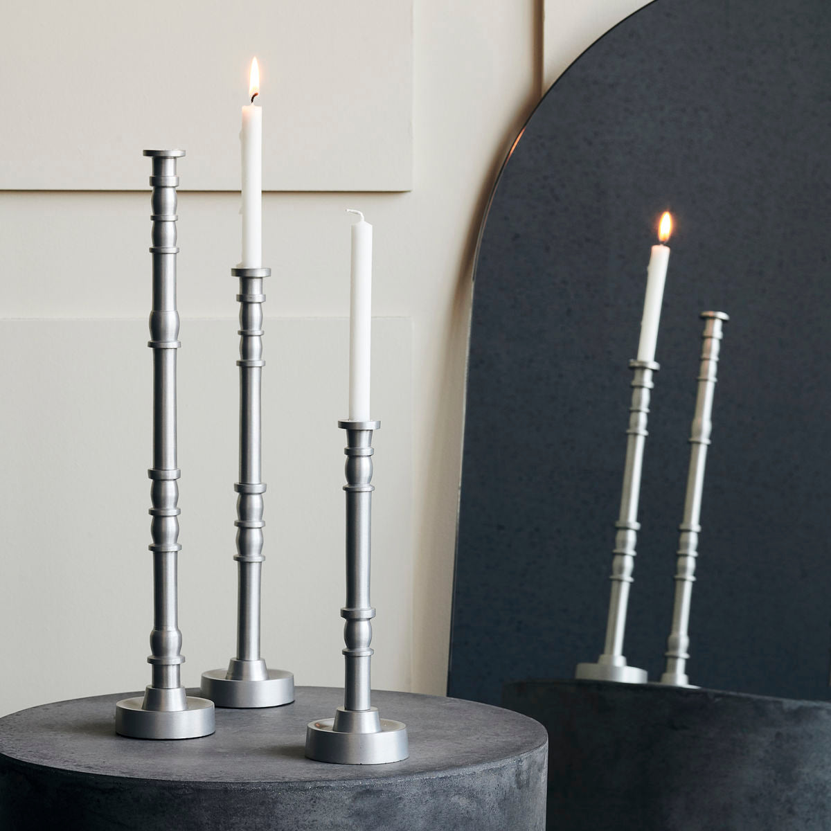 Candlestick, Hdjersey, Silber oxidiert