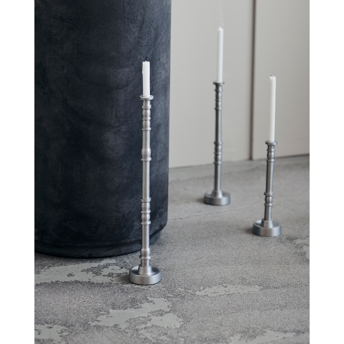 Candlestick, Hdjersey, Silber oxidiert