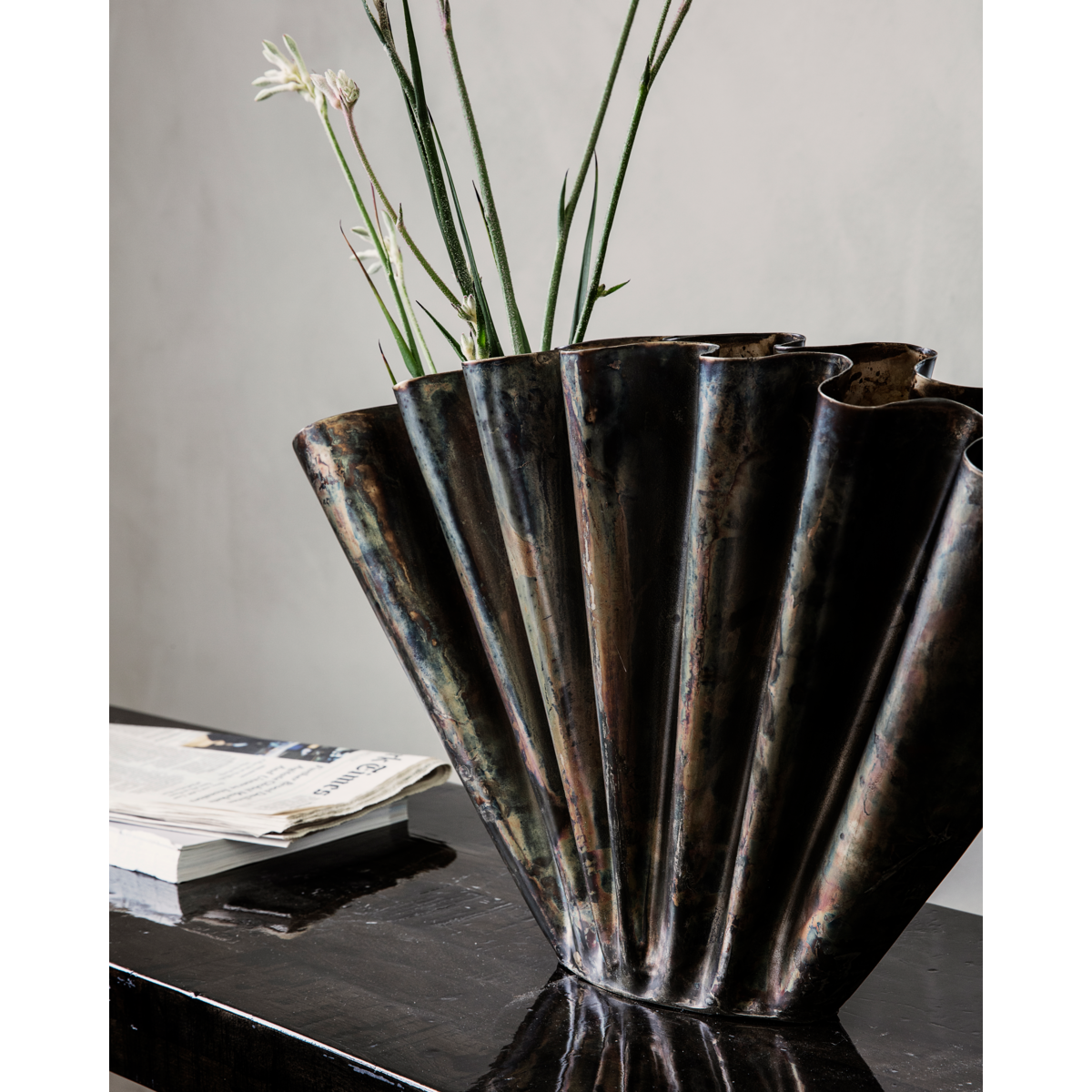 Vase, Hdflood, antikes Braun