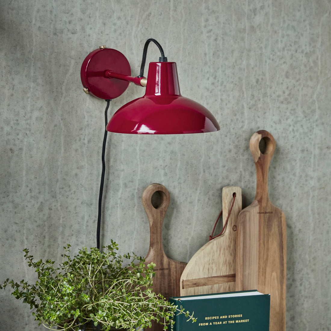 Wandlampe, Hddesk, rot