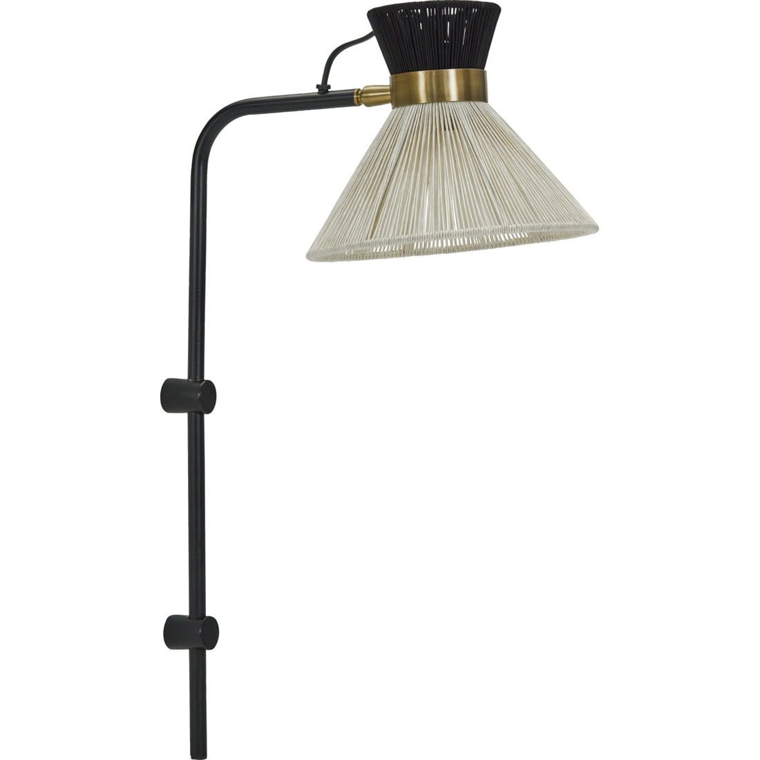 Wandlampe, Hdcord, schwarz