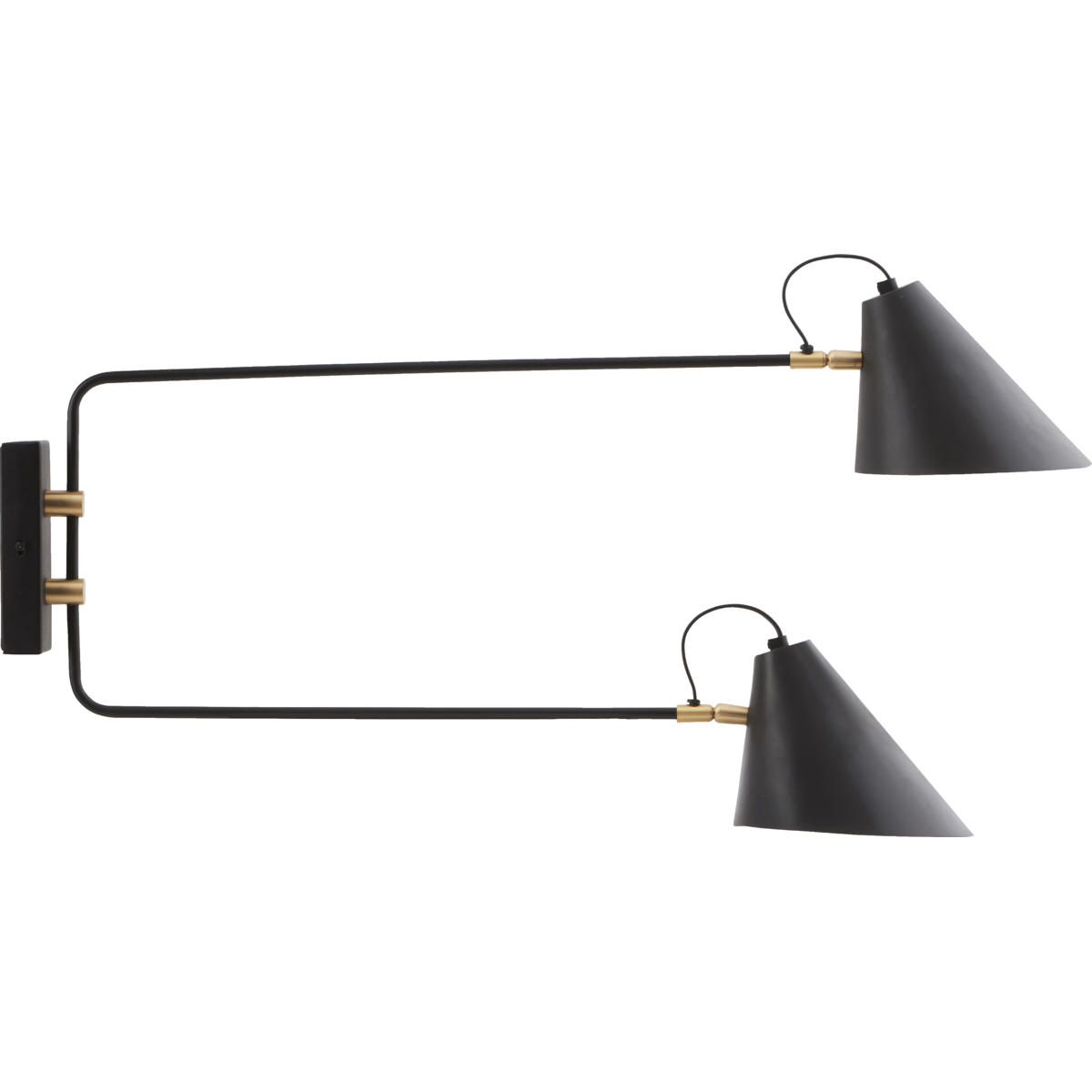 Wandlampe, HDClub Doppel, schwarz