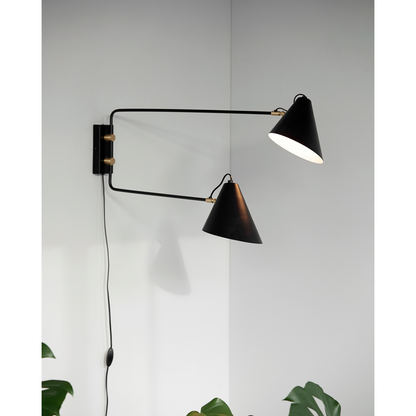 Wandlampe, HDClub Doppel, schwarz