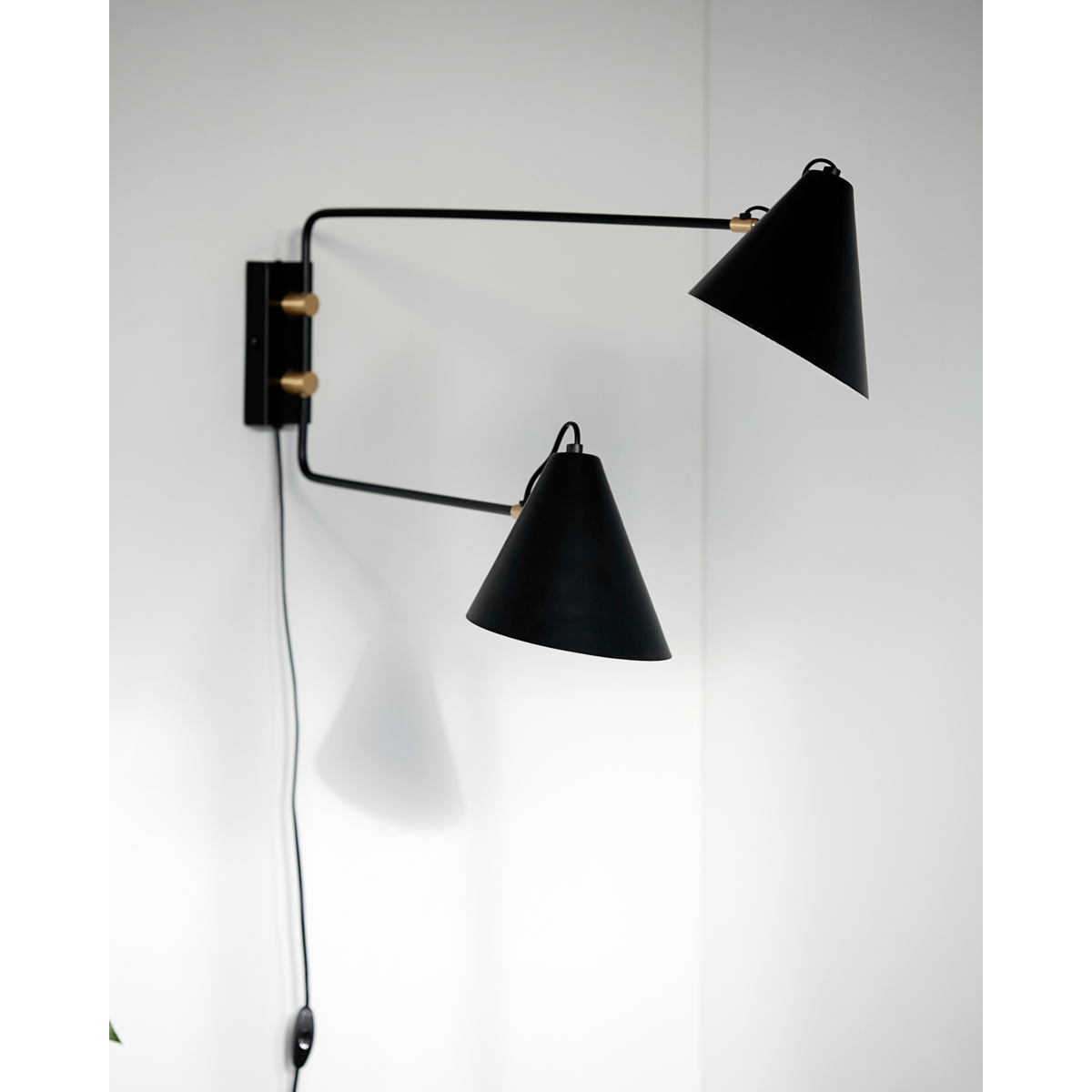 Wandlampe, HDClub Doppel, schwarz