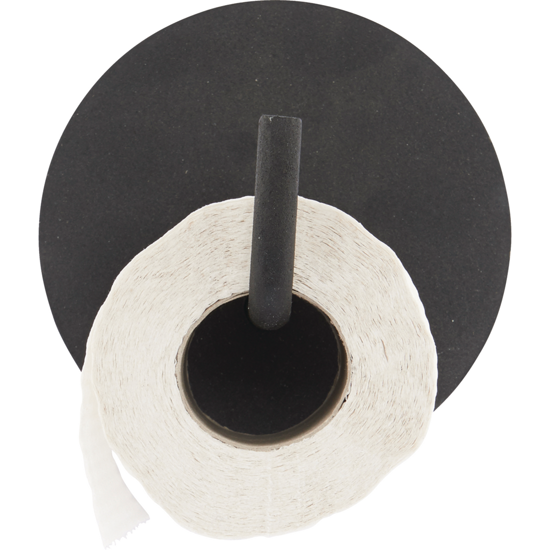 Toilettenpapierhalter, hdText, schwarz