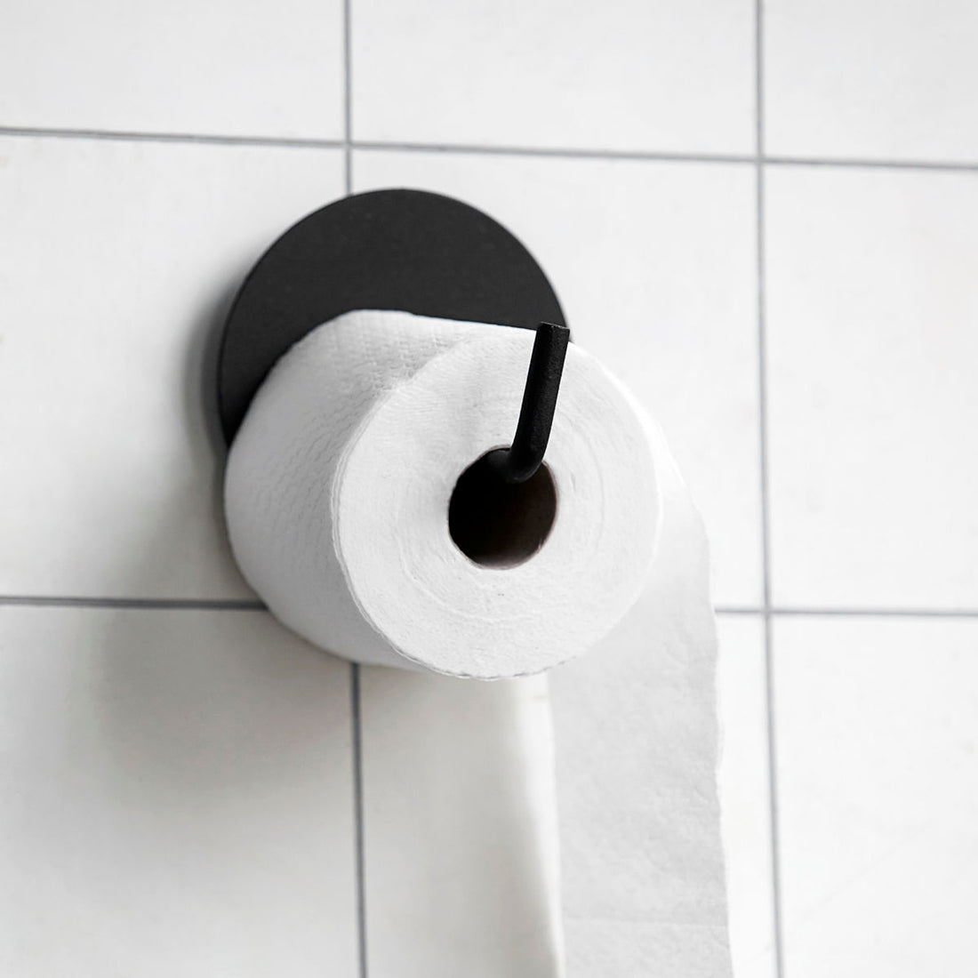 Toilettenpapierhalter, hdText, schwarz