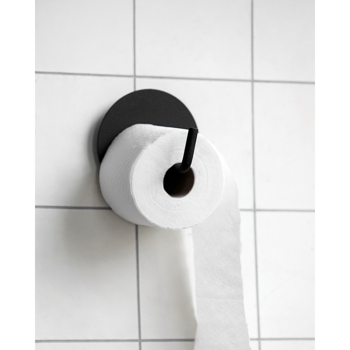 Toilettenpapierhalter, hdText, schwarz