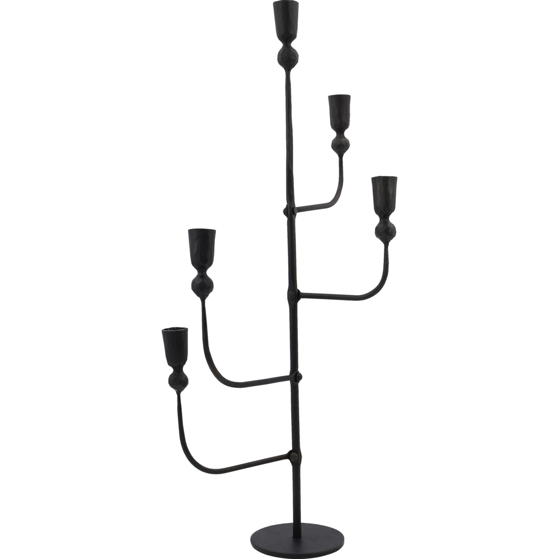 Candlestick mit 5 Tassen, Hdira, Schwarz