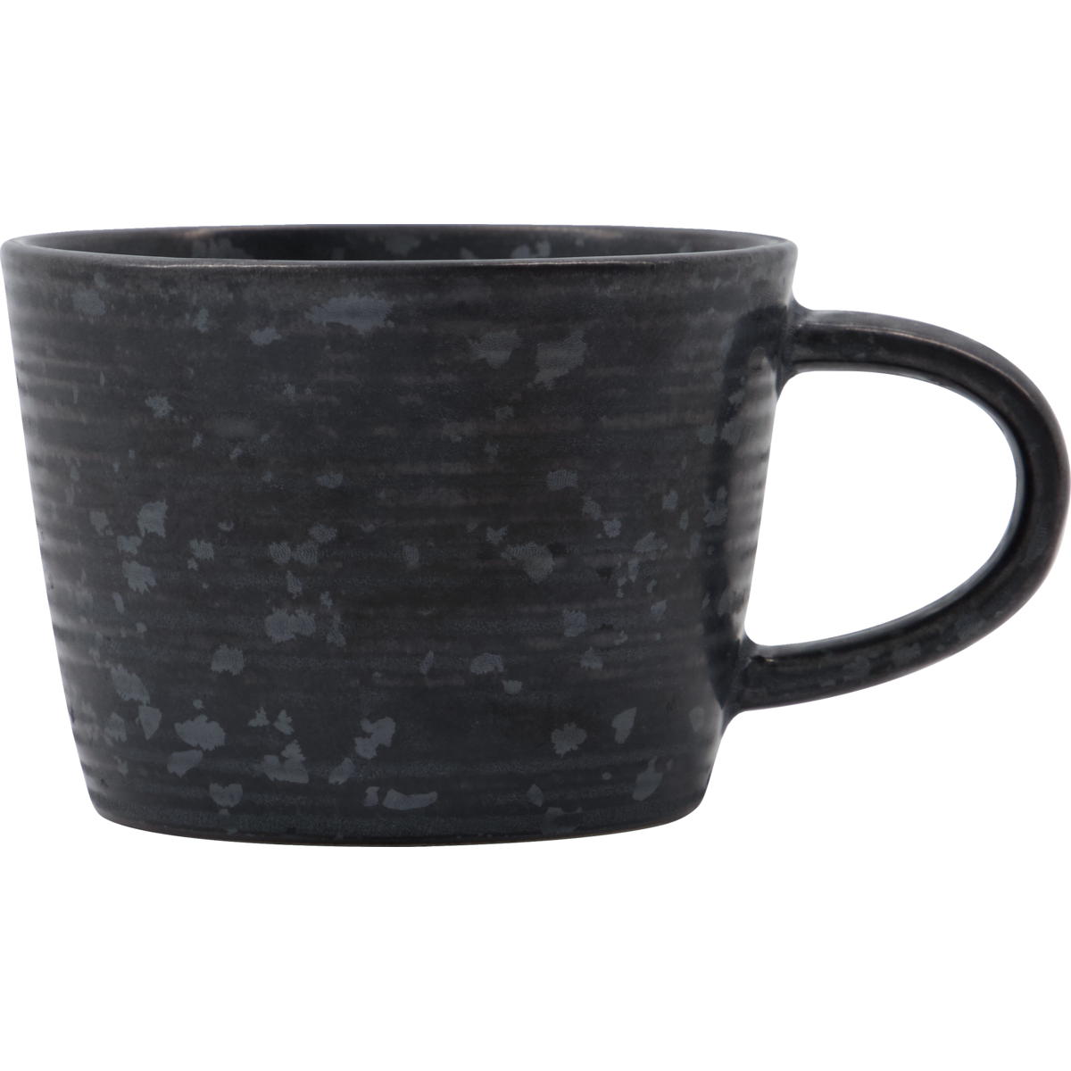 Tasse mit Untertasse, Hdpion, Schwarz/Braun