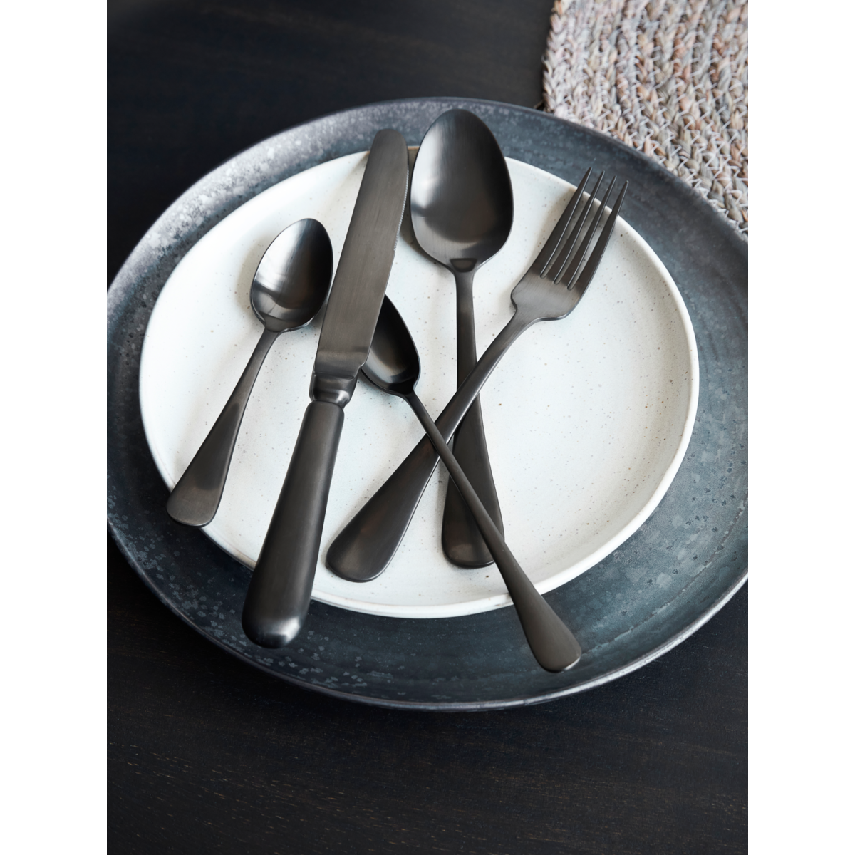 Hausarzt - langer Löffel, Lerie, Gunmetal - L: 19,5 cm, W: 2,5 cm