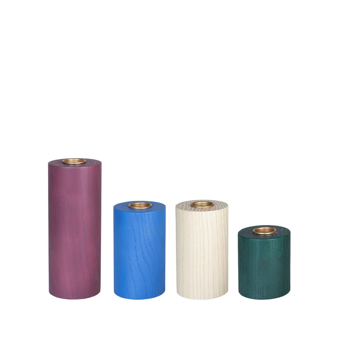 Hübsch Crayon Candlesticks Multicolored (Set von 4)