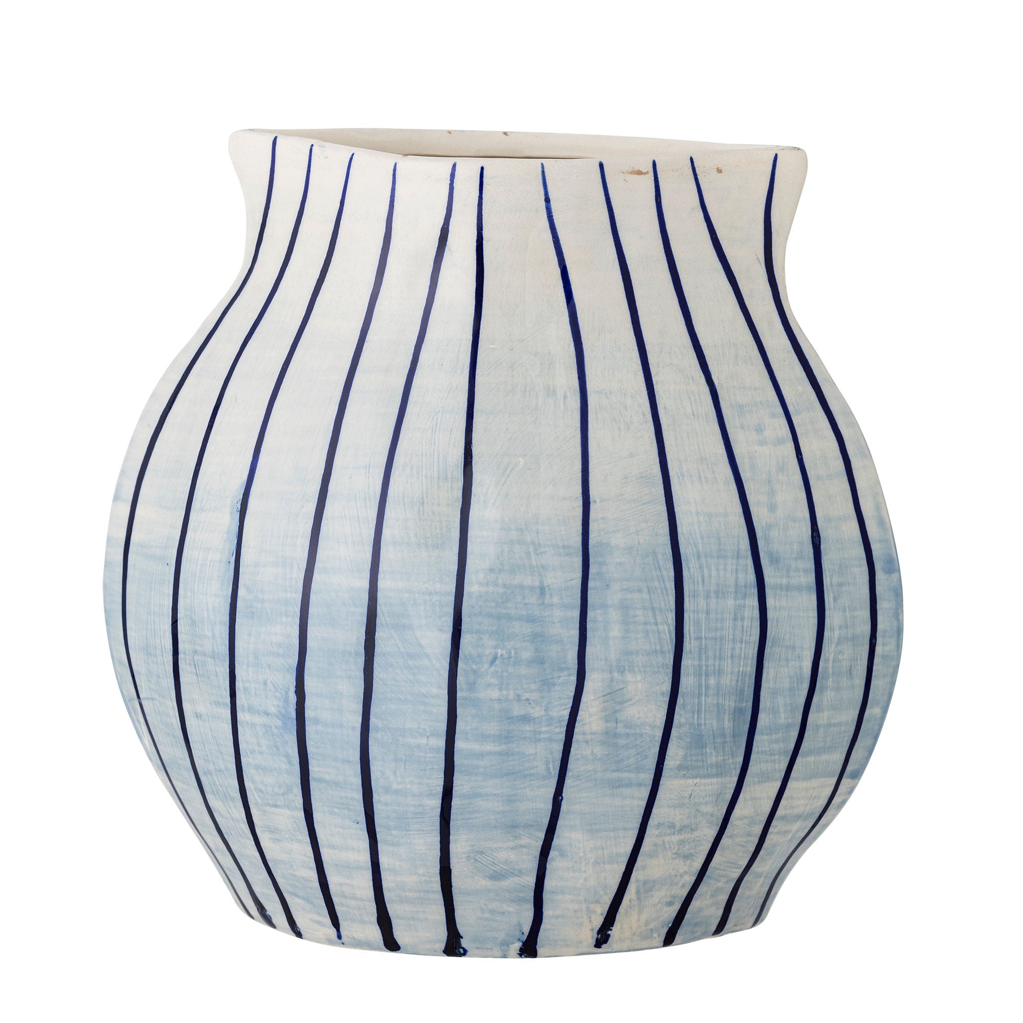 Bloomingville Esra Vase, Blau, Steinzeug