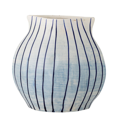 Bloomingville Esra Vase, Blau, Steinzeug