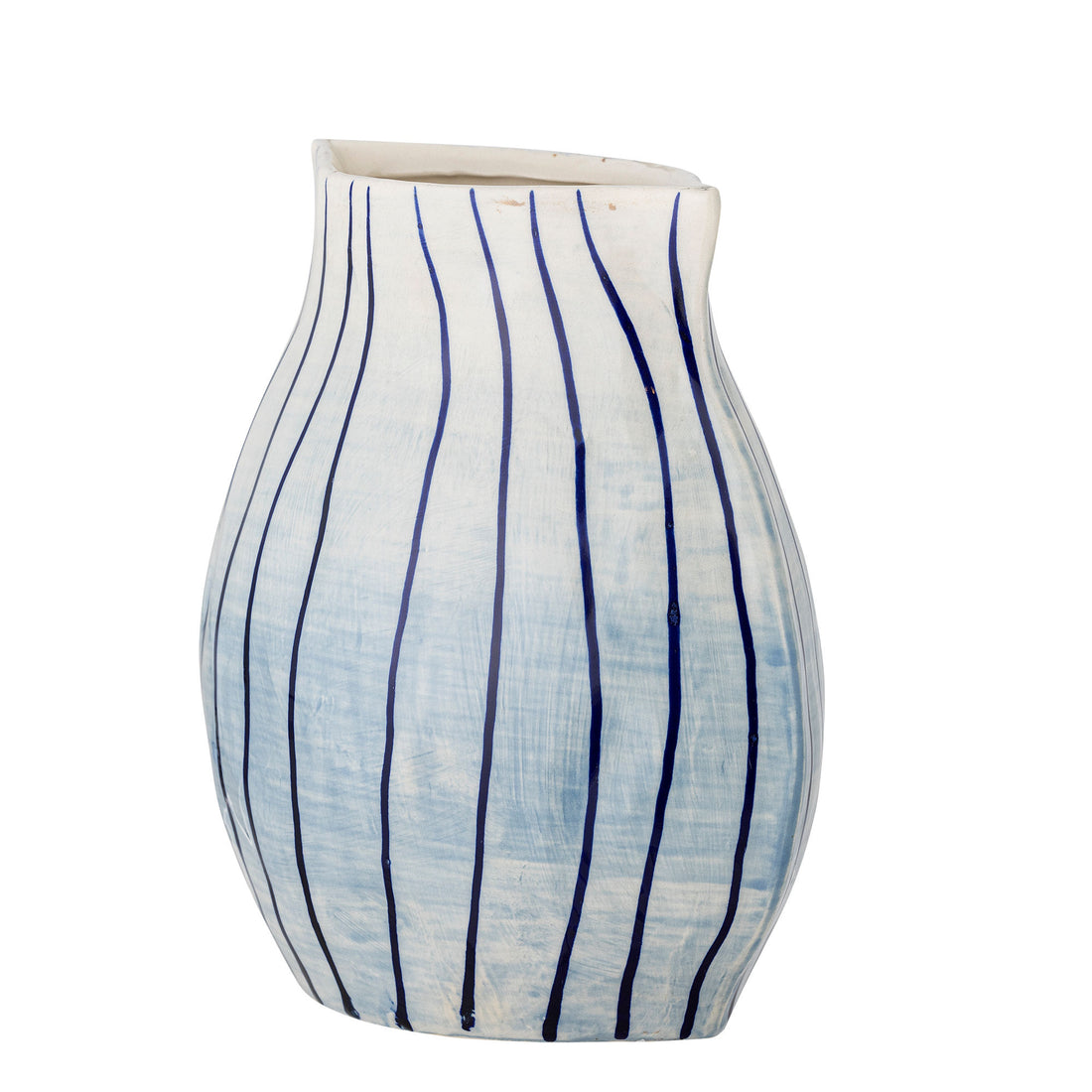 Bloomingville Esra Vase, Blau, Steinzeug