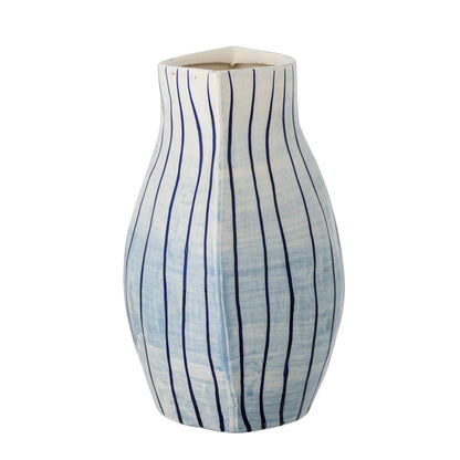 Bloomingville Esra Vase, Blau, Steinzeug