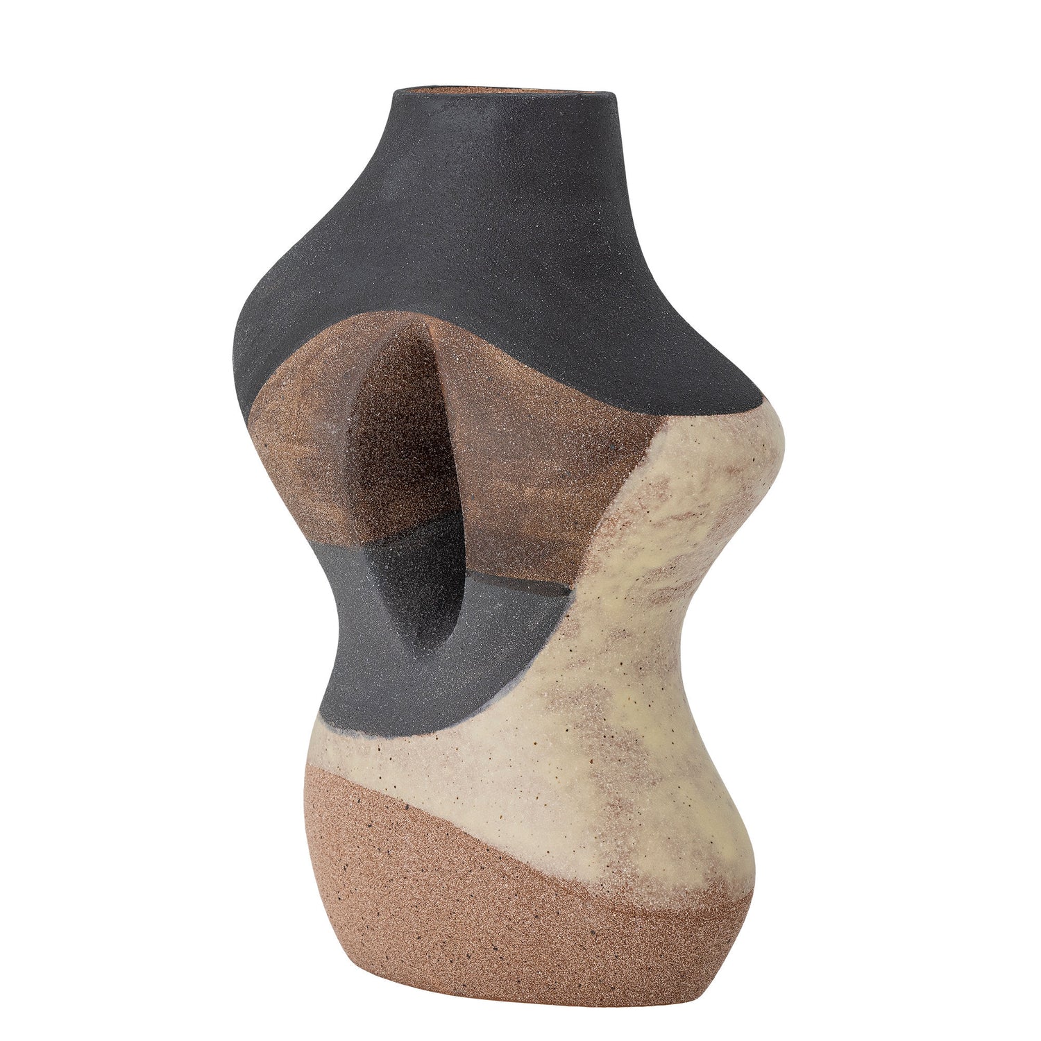 Bloomingville Vica Vase, Brown, Steinzeug