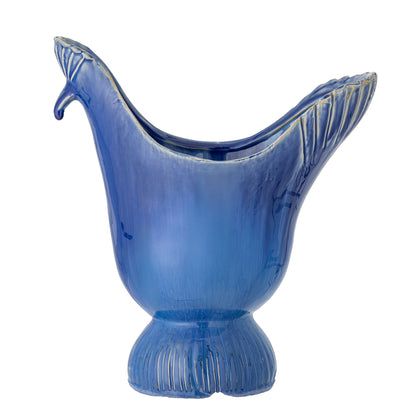 Kreative Sammlung Wylie Vase, Blau, Steinzeug