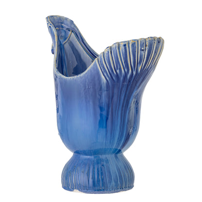 Kreative Sammlung Wylie Vase, Blau, Steinzeug