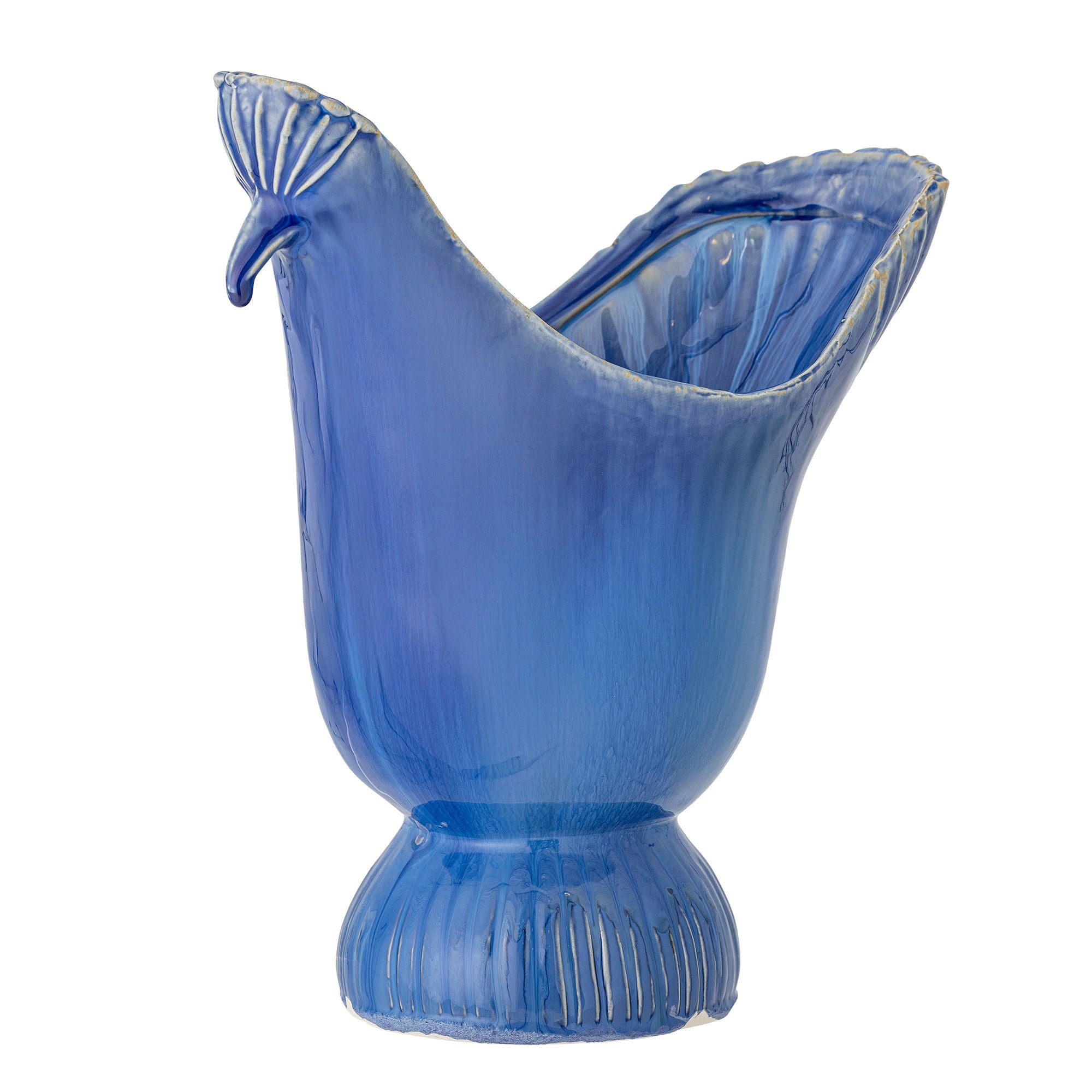 Kreative Sammlung Wylie Vase, Blau, Steinzeug