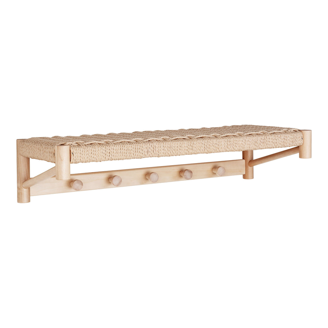 Abano Hat Shelf - Hutregal, Mohnholz, Naturgebietsregal 78x31 cm