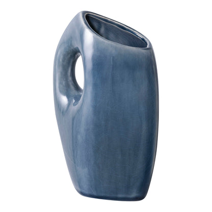 Vase - Vase, Keramik, Blau 7x14x18 cm