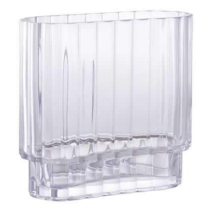 Vase, Glas, klar&lt;br&gt;20x9x19,5 cm