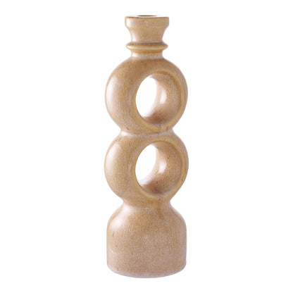 Candlestick, Keramik, Brown&lt;br&gt;13,5x8,8x23,4 cm