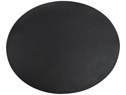 Oval Cover Serviette // schwarz pu - weich