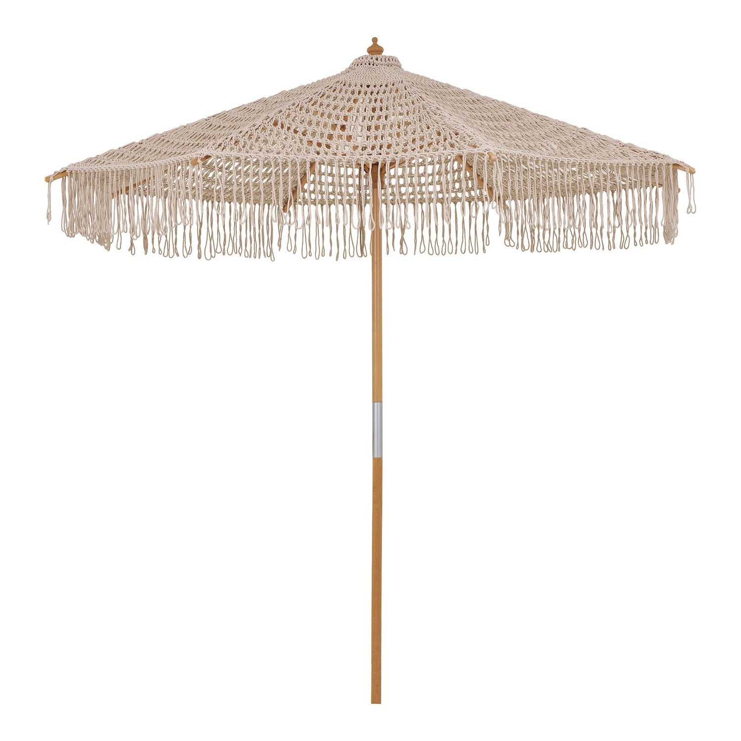 Parasol, Baumwolle, Holzplatz, Beige&lt;br&gt;Ø250 cm