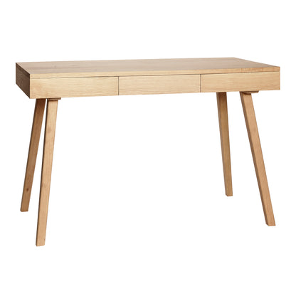 Hübsch - Schreibtisch M/3 Schubladen, Eiche, FSC, Natur - 120x57xh78cm