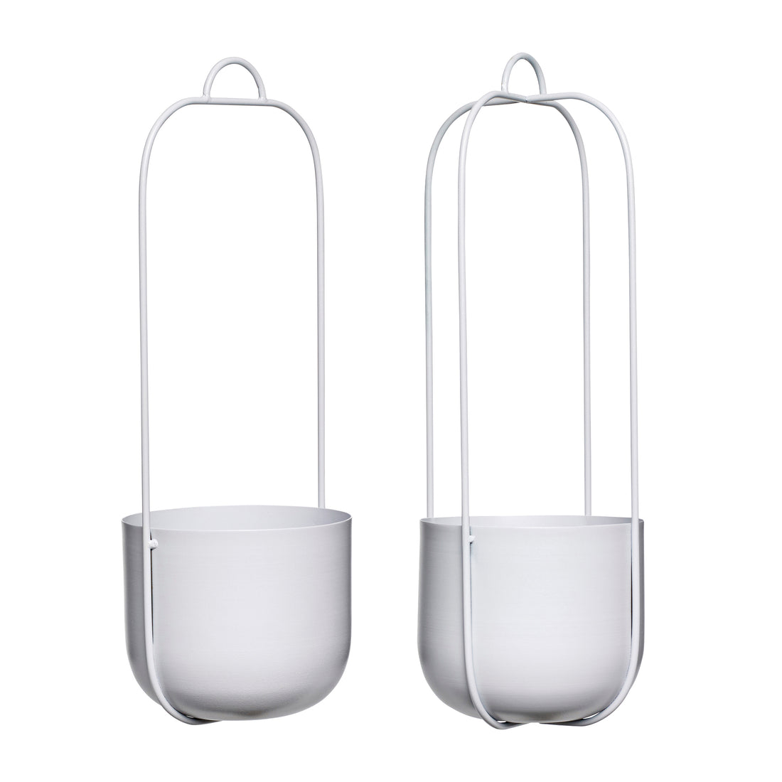 Hübsch Lotus Hanging Pot Grey (Set von 2)