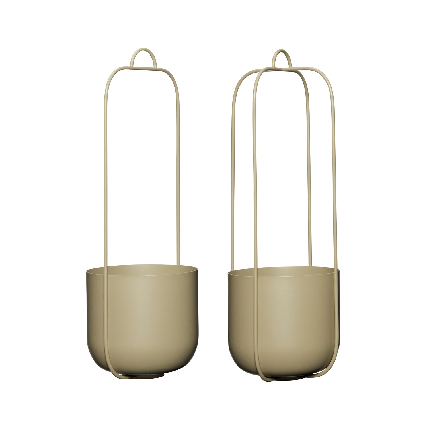 Hübsch Lotus Hangpot Khaki (Set von 2)