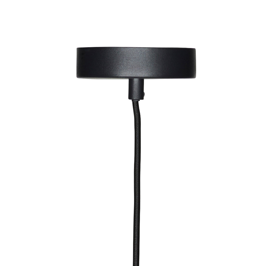 Hübsch -Kron -Deckenlampe oval Natur/Schwarz