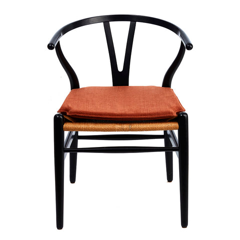 Kissen zu Hans J. Wegner y -Chair CH24 I - Ziegelstoff -Stoffpolsterung