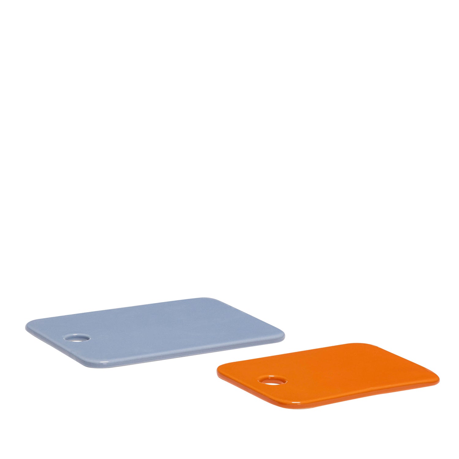 Hübsch Amare Butterplatten hellblau/orange (2) Set)