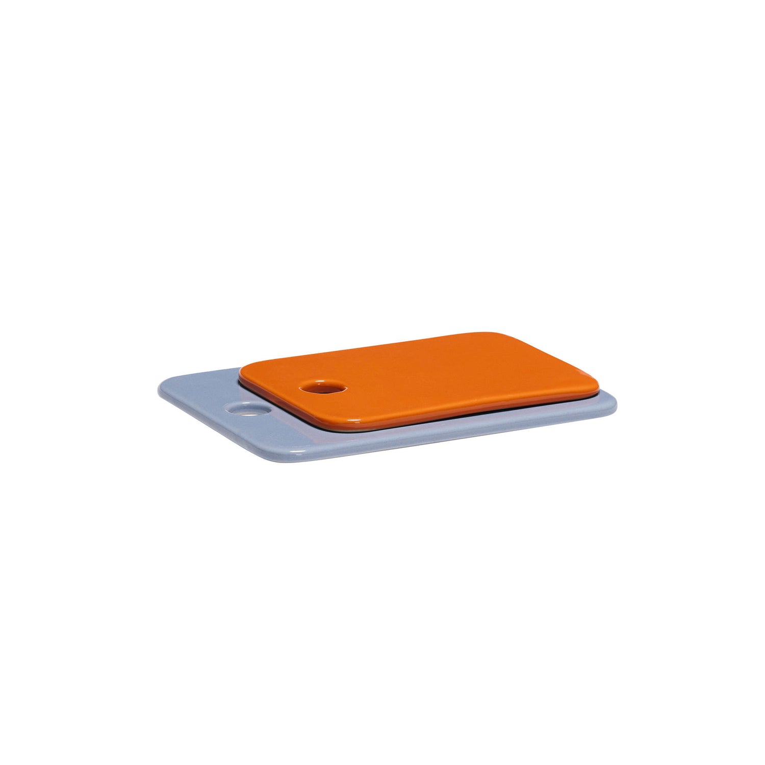 Hübsch Amare Butterplatten hellblau/orange (2) Set)