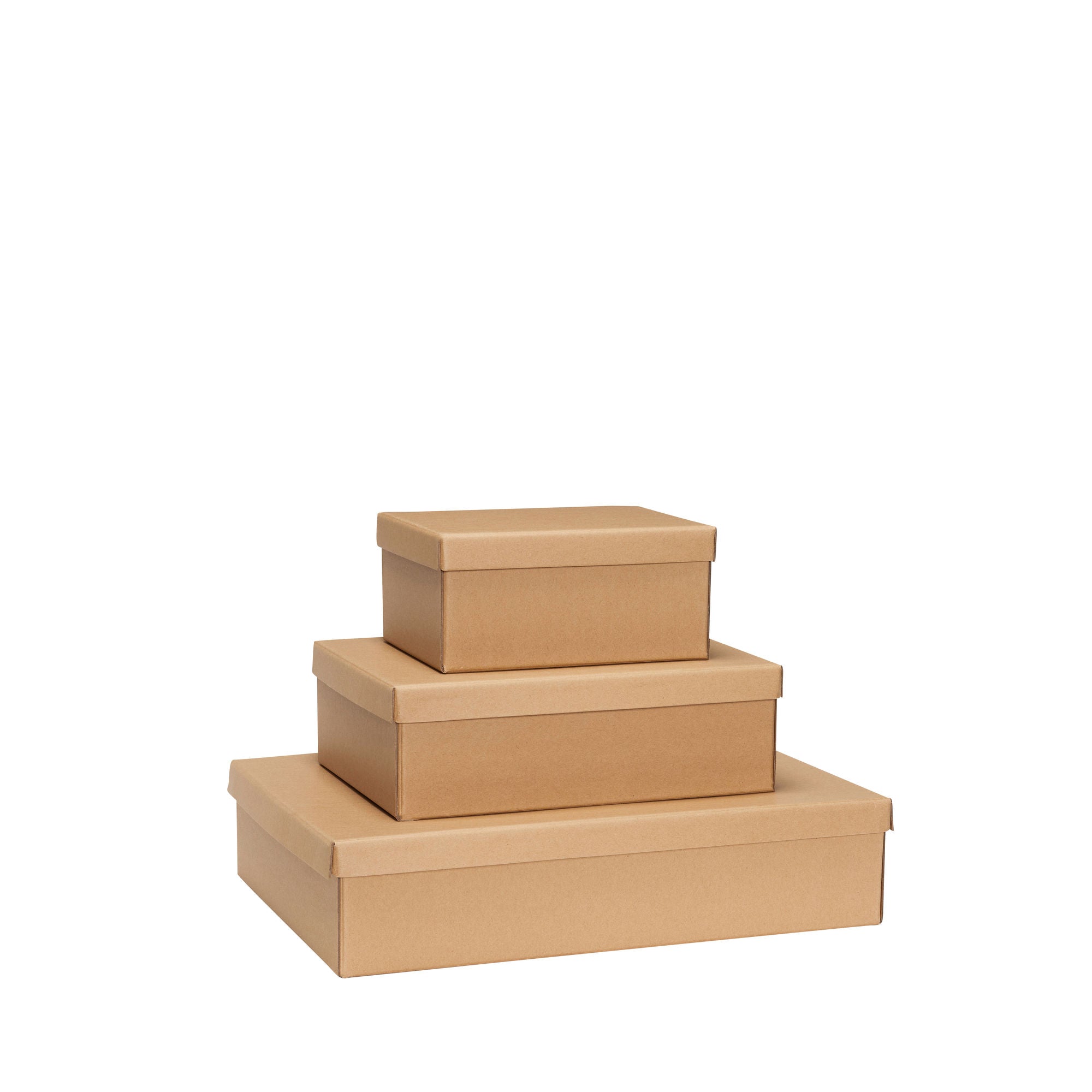 Hübsch Storeit Storage Boxes Natur (Set von 3)