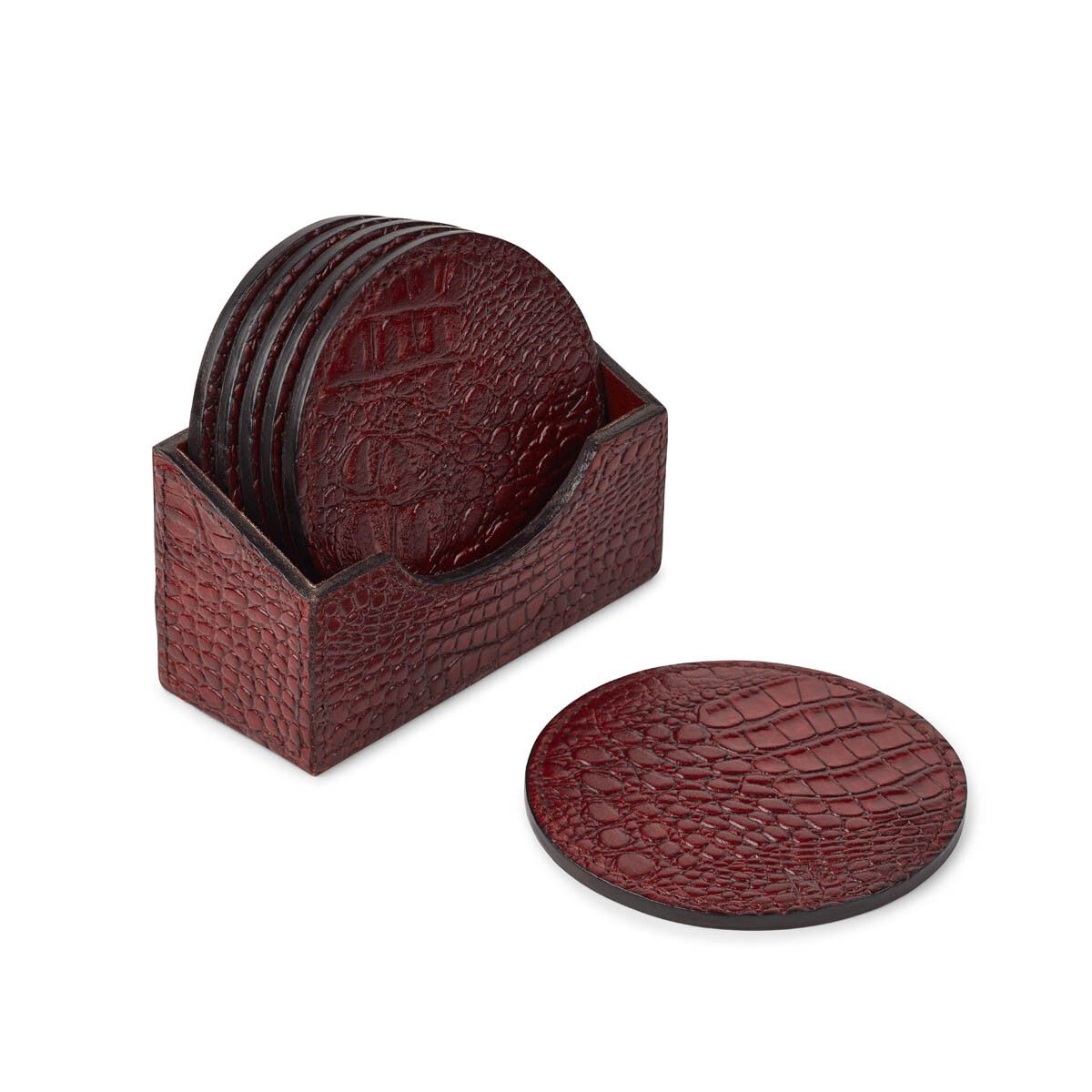 Croco Coaster | Kalbleder