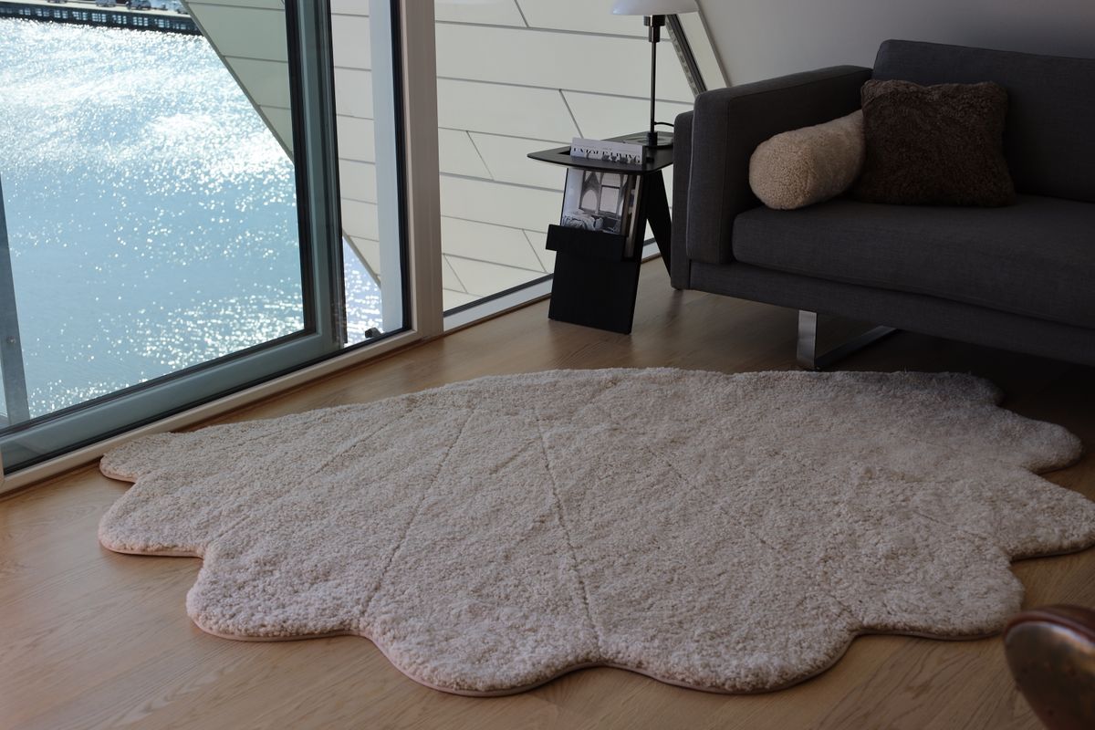 Muscheldesigner reißen | Kurze Haare | Lammfell | Neuseeland 210x150 cm