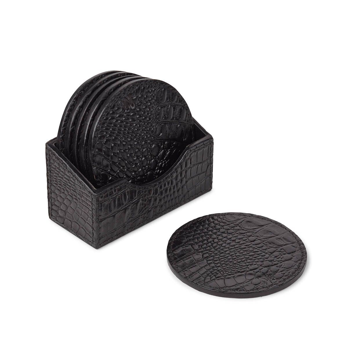 Croco Coaster | Kalbleder