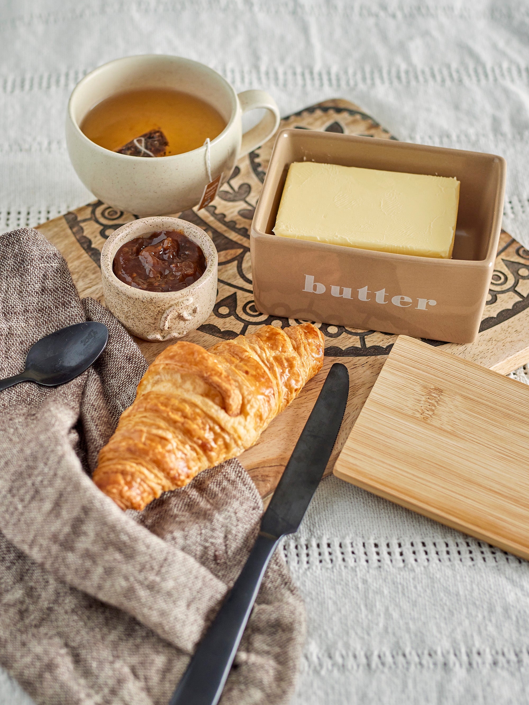 Hanyu Butter Box, braun, Steinzeug