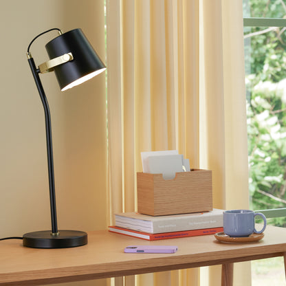 Hübsch Architektenschreibtisch Lampe schwarz