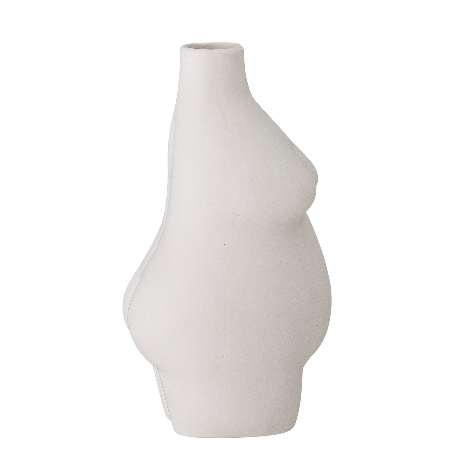 Elora Vase, weiß, Steinzeug