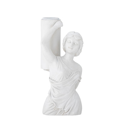 Medea Candlestick, Weiß, Polyresin