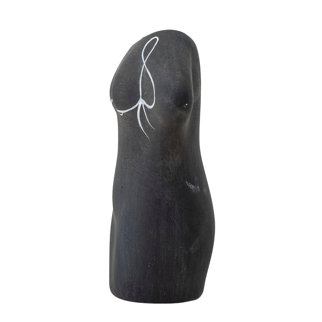 Lulu Deco Vase, Schwarz, Terrakotta