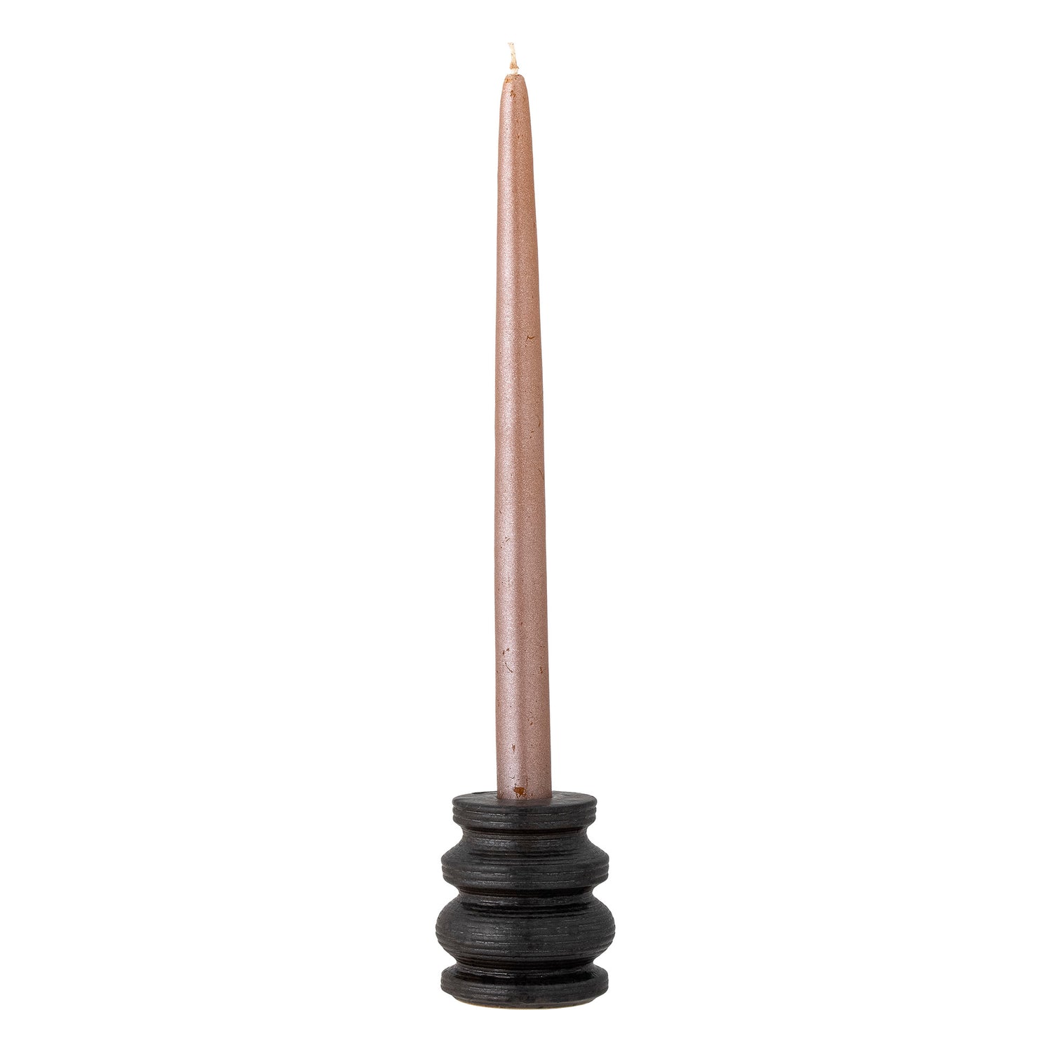 Idina Candlestick, Schwarz, Steinzeug